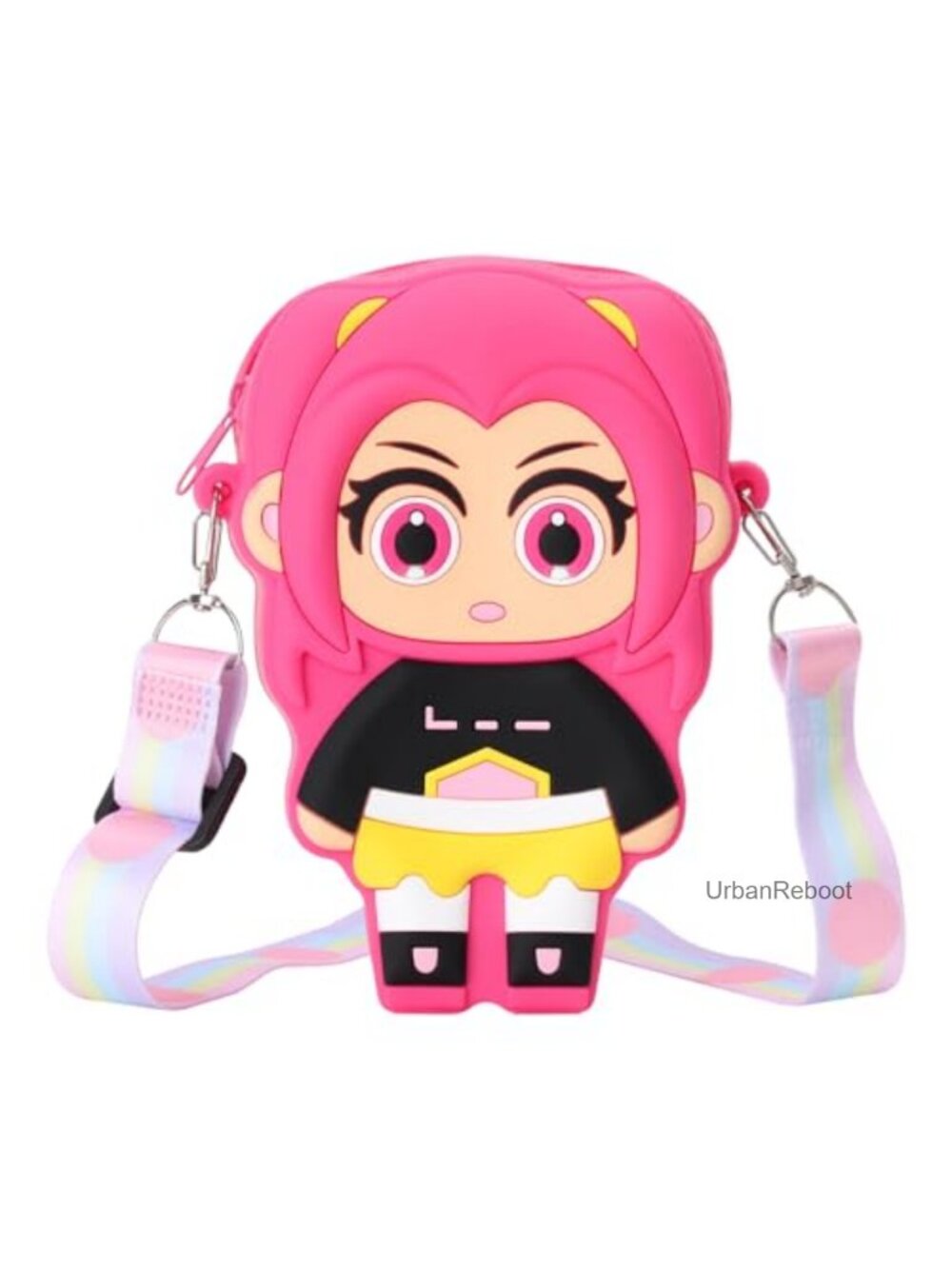 Silicone Mini Crossbody Bag Zipper Anime Wallet Purse Lanyard Girls Gift